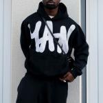 Custom Manufacturer Two Piece Sets Puff Print Sweatsuit Hoodie and Joggers Set