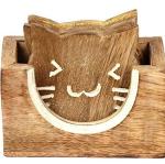 American Style Cat Shape Wooden Coaster Customized Logo Cute Animal Coasters