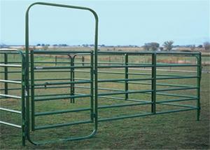 China ISO9001 Powder Coating Round Pipe Farm Fence Gates on sale
