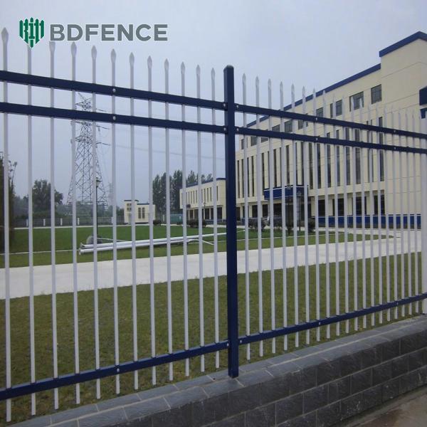 Galvanized Powder Coated Black Welded Metal Pipe Steel Fence Wrought Iron Fence