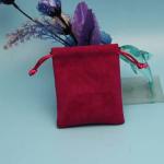 Safe Packaging Drawstring Jewelry Bag Closure Customized Logo Suede Pouch