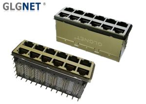 Wholesale Through Hole Stacked RJ45 Connectors EMI Gasket Light Pipes10G Gigabit Ethernet Jack from china suppliers