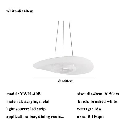 Modern Round Aluminum Led Pendant Lights For Living Room Dining Room LED Chandelier(WH-AP-586)