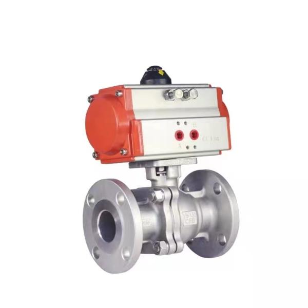 Stainless Steel 2PC High Platform Pneumatic Ball Valve Q41F-16P for Industrial