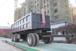 20 Ton Cargo Dump Semi Trailer Truck with 2 Axles Full Trailer Drawbar and Leaf