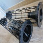 Black Round Shape Filter Bag Cage , philis Dust Collector Filter Cage