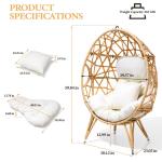 General Outdoor Furniture Folded Yes Round Pe Rattan Wicker Egg Sofa Chair with