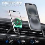 Ambient Iphone Magnetic Car Mount 15w Wireless Charger Ultra-Thin Design Fast