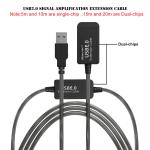 480Mbps 28AWG Active USB 2.0 Extension Computer Connection Cable