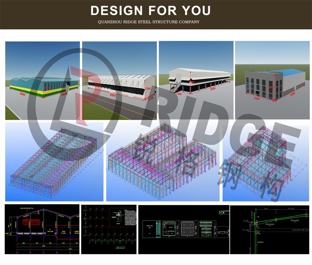 Customized Prefabricated Pole Barn Kits Steel Structure Warehouse Farm Shed Prefab Workshop Metal Building