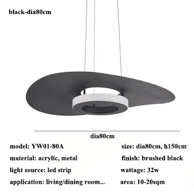 Modern Round Aluminum Led Pendant Lights For Living Room Dining Room LED Chandelier(WH-AP-586)