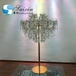ZT-325L New custom wedding decoration centerpieces 18 arms gold crystal