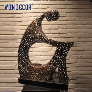 Wholesale Metal art decoration abstract hollow female stainless steel sculpture from china suppliers