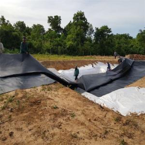 Wholesale HDPE Geomembrane Pond Liner Rolls 0.5mm Thickness Geomembrane for Landfill Length 50m-100m from china suppliers