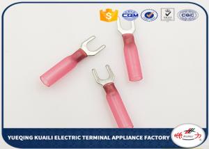 Wholesale 12AWG -10AWG insulated locking spade Heat Shrink Wire Terminals connector from china suppliers
