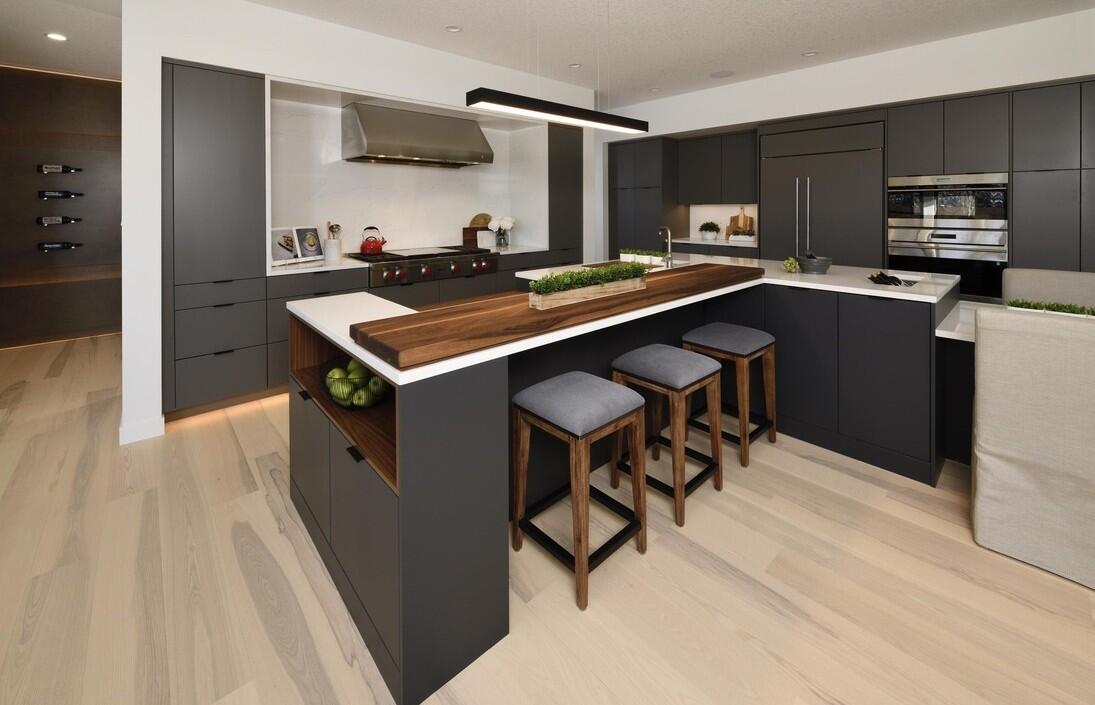 Modular Kitchen Cabinets Black Lacquer Luxury Furniture with Drawer Slide Accessories