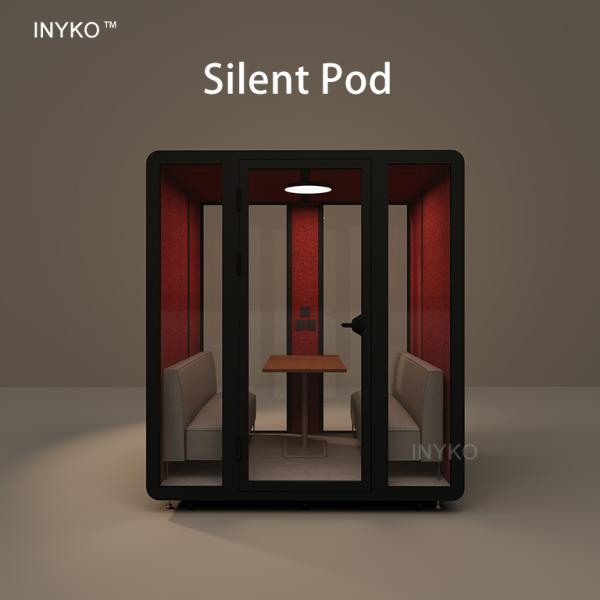 STC35dB Sound Insulation Acoustic Phone Booth with RT0.75s Reverberation Time and 110-240V Power System