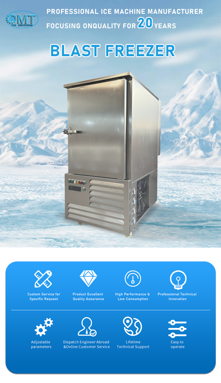Commercial Large Capacity Air Blast Freezer 6 Trays High Stability And Safety
