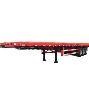 Wholesale CIMC 13*2.55*2.9m 3AXLE loading capacity 80T selected locks 2 tool boxes electrophoretic KTL powder painted FLATBED SEMI TRAILER from china suppliers