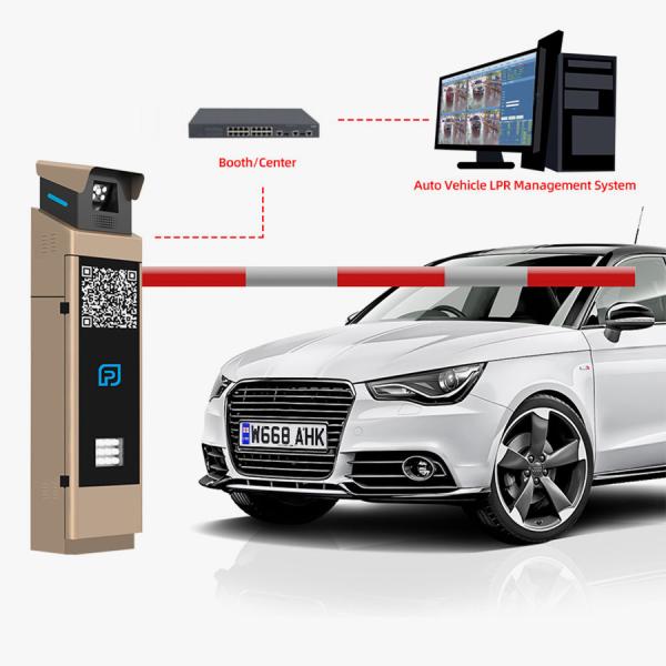 Ticketless LPR Parking System Controller With 3m Straight Arm Barrier