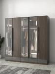 5 Star Hotel Rural Modern Simple Wardrobe Wood Panel Drawer Sliding Door Closet