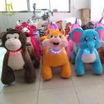 Hansel coin operated kids walking battery operated ride on plush animals unicorn