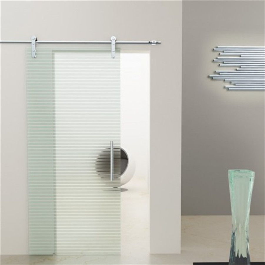 Frost Glass Door Slab Interior Barn Customized Color Size