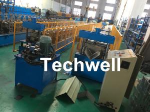 China Roof Ridge Cap Roll Forming Machine With Single Chain Transmission , 15 Stands of Forming Stations on sale