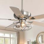 2000 Lumen Crystal Ceiling Light Fan With Remote