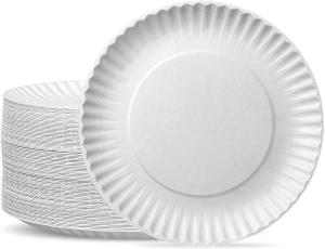 China Microwave Safe Biodegradable Plastic Plate , Sustainable Cornstarch Disposable Plates on sale