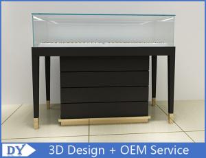 Wholesale Wooden In Black Lacquer Jewelry Store Display Cases With Strong Glass from china suppliers
