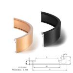 1.5mm Metal Arch Top Square Bottom Aluminium Mirror Frame For Painting Poster