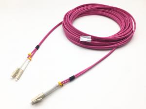 China LC/LC OM4 Multimode Fiber Jumper Cable Patch Cord100G Duplex 50/125 LSZH 1/2/3/5m on sale