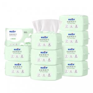 China OEM Disosable Dry Baby Wipes Cotton Soft Face Dry Cleansing Wipes on sale