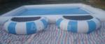 0.9mm PVC Tarpaulin Round Outdoor Inflatable Swimming Pool With Platform