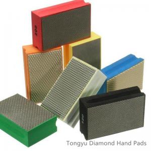 China 90mm Electroplating Diamond Hand Sanding Pads Polishing Stone on sale