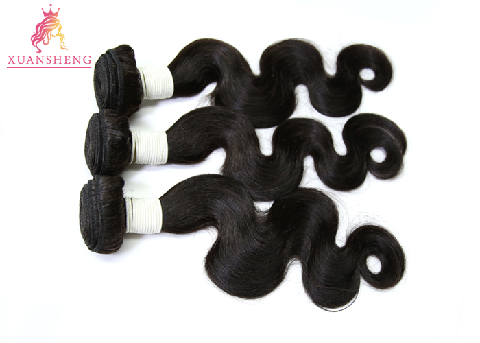 10A Grade Body Wave Bundle Peruvian Human Hair Natural Color No Chemical