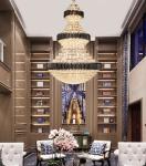Top luxury Staircase Chandelier Lighting Large Home Decoration Crystal black