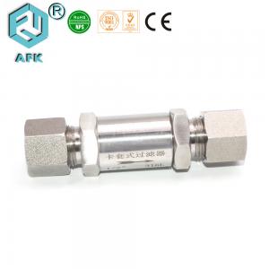 China Stainless Steel Natural Gas Strainers , 2um~40um Air Hose Check Valve on sale