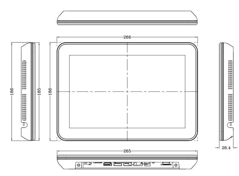 Android All-In-One 10.1 Inch Multi-Touch Screen Advertising Player 1280*800 With Color Lamp