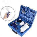 Model 827+H2000Mini Spray Gun Kits Electric Plated Blue Color Portable Plastic