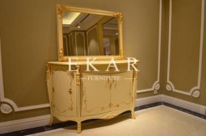 Wholesale Dining Room Furniture Silver Finish Solid Wooden Cabinet FVC-101 from china suppliers