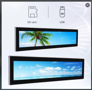 Wholesale Hight brightness 700nits retail store advertizing andorid Wide Bar type stretched bar LCD display from china suppliers