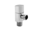 Special Shaped Double Head Sink Faucets Angle Valve Simply / Plate Chrome