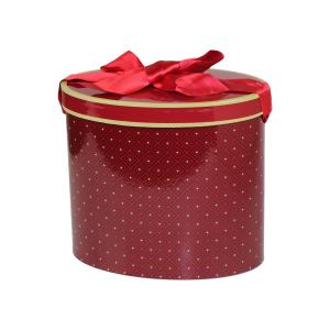 Wholesale Geometric Patterns Oval Shaped Cardboard Paper Box With Gold Rim from china suppliers