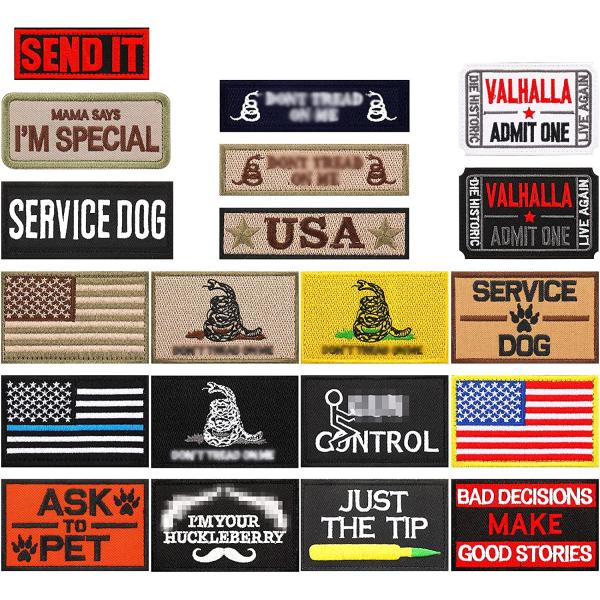 Iron On Backing USA Flag Patch Military Embroidery Patch Heat Cut Border