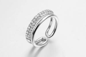 Wholesale Custom 925 Sterling Silver Classic Big Ring Chunky Jewellery Stones Stacked Cubic Zirconia Women Ring and Men Ring 925 from china suppliers