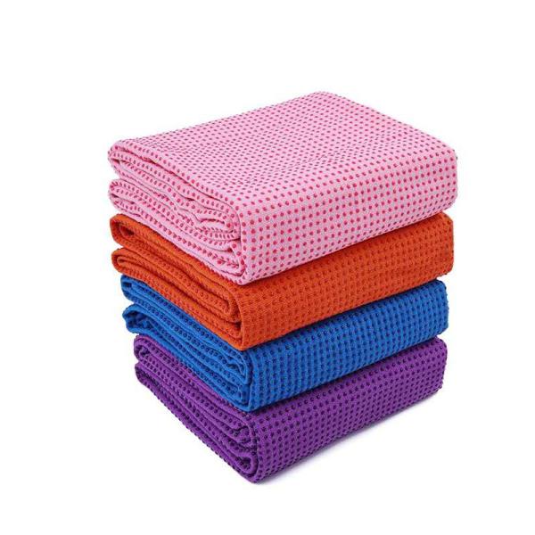 Gym Custom Logo Microfibre Sports Mat Non Slip Anti Slip Sweat Absorbent