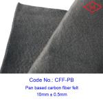 8mm Industrial Pan Based Carbon Fiber Felt Rolls 0.12 - 0.16g/cm3