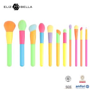 Wholesale 12PCS Makeup Brushes with Colorful Wooden Handle and Ferrule Customized LOGO Accepted from china suppliers